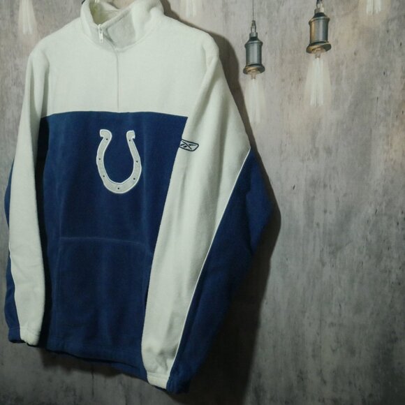 Indianapolis Colts Reebok Fleece Pullover half Zip Youth Size Large 14/16 - Picture 2 of 6